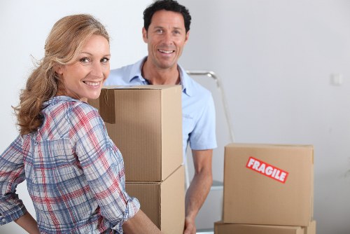 Careful labeling and packing materials used by Earlscourt movers